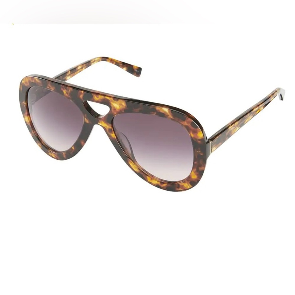 Derek Lam Sunglasses Amber Aviators Comes with Box Eyeglass Case and Pouch